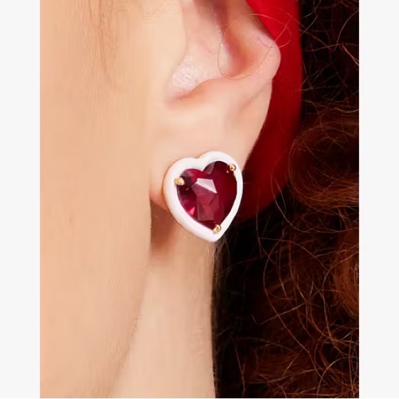 NWT ♠️Kate Spade Sweetheart Statement Studs - Picture 5 of 6